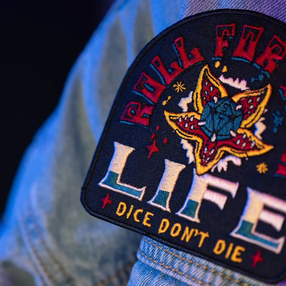 Stranger Things patch set packaging with three embroidered patches inside