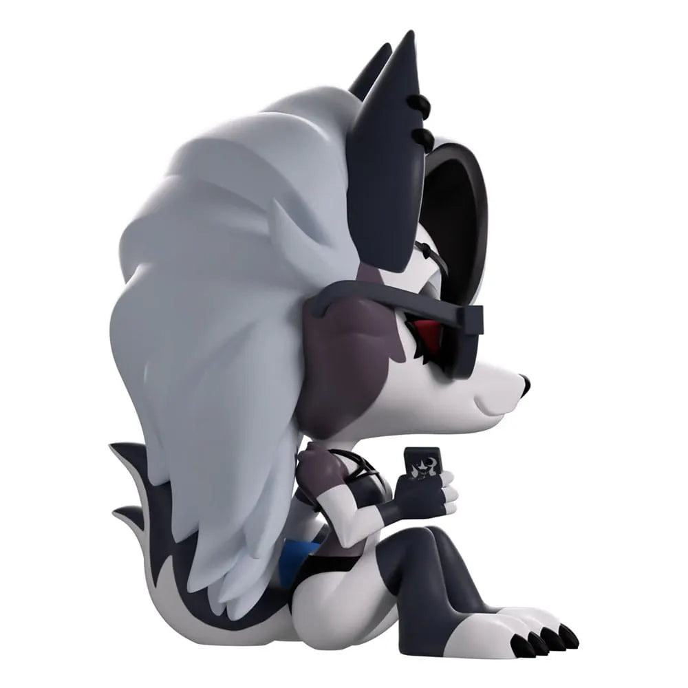 Side view of Summer Loona Youtooz vinyl figure showing long grey hair and wolf tail