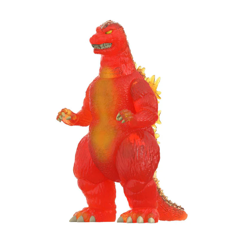 Godzilla 1989 (Blazing) Toho ReAction Figure angled front view.