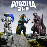 Super7 Godzilla ReAction Figures group display.