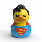Front view of Superman Mini TUBBZ duck figure on white background.