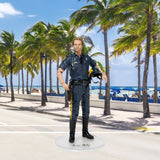 Terence Hill Matt Kirby action figure displayed on Miami street background