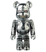 Terminator SF BE@RBRICK Series 43 100 percent figure silver robotic design front view