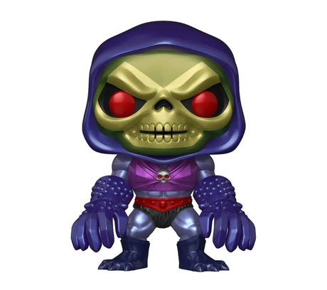 Close-up of Terror Claws Skeletor Funko Pop! showing purple armor and metallic claw weapons.