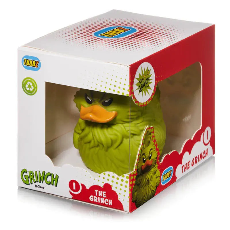 Grinch TUBBZ duck in Dr. Seuss themed collector box