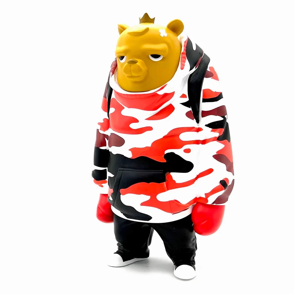 The Kub Champ Red Camo vinyl figure by Mike Fudge x JC Rivera front view