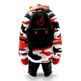 The Kub Champ Red Camo UVD Toys vinyl figure rear view with backpack