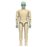 The Mummy ReAction+ action figure by Super7 featuring classic wrapped bandages, movie-inspired sculpt, and vintage styling.