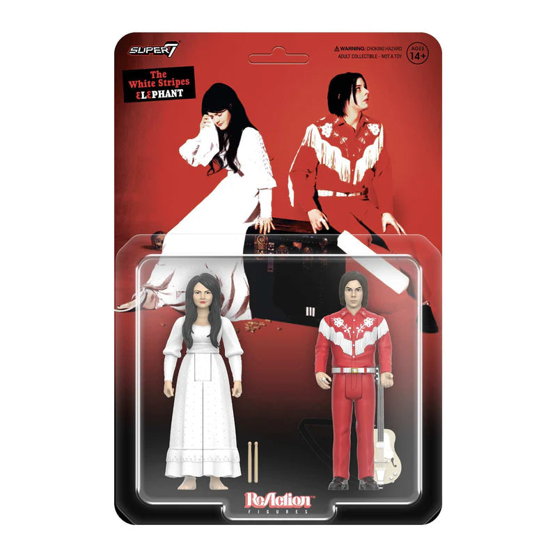 The White Stripes Elephant ReAction Figures 2-Pack in original Super7 blister packaging
