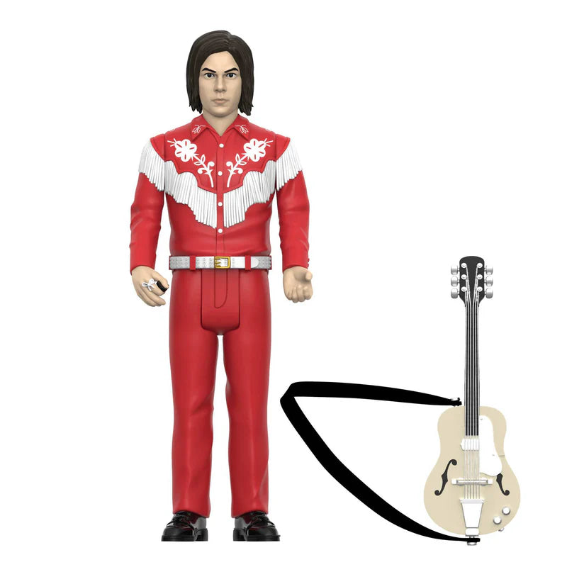 Jack White ReAction Figure wearing red western suit with guitar accessory