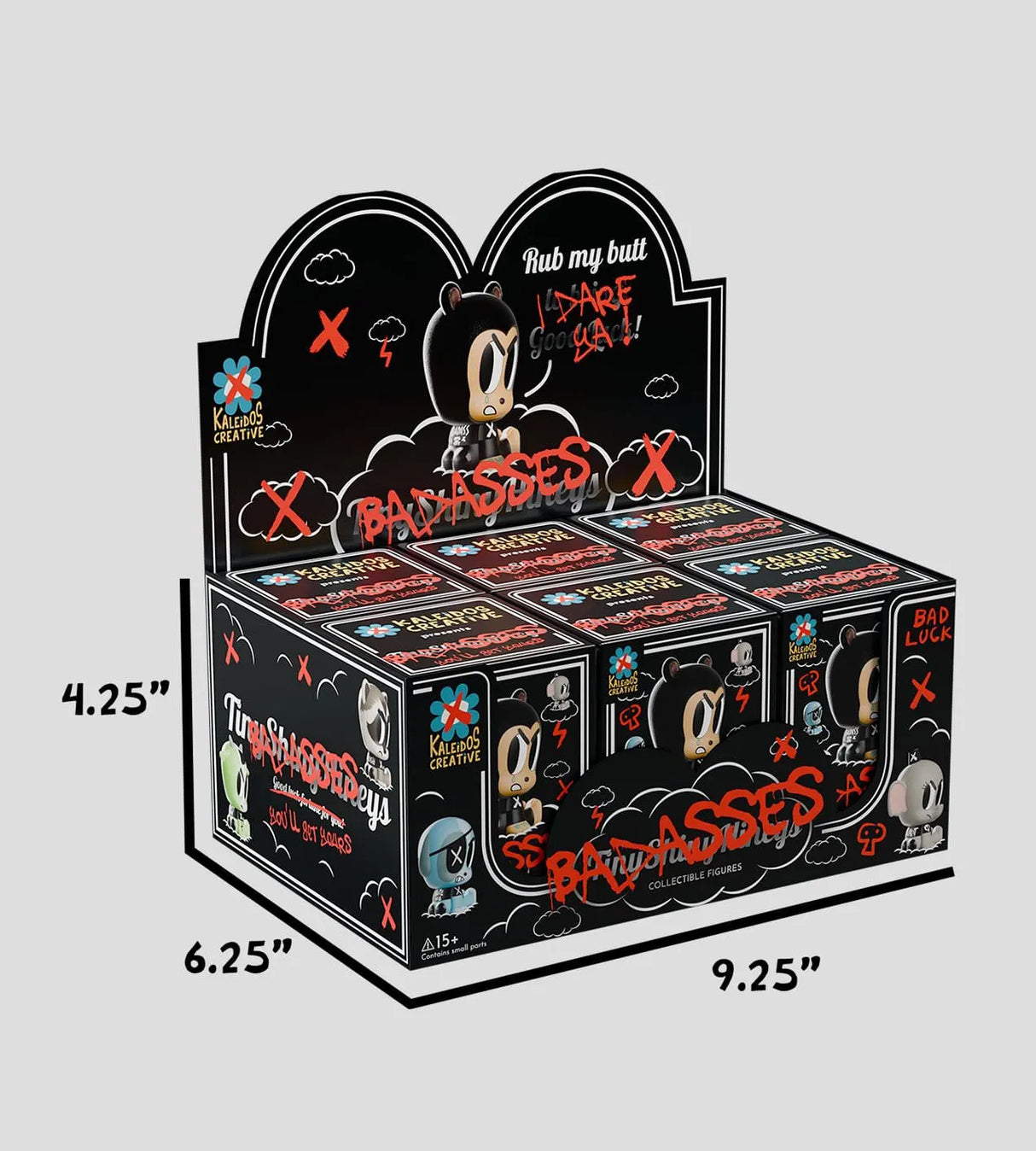 Tiny Shiny Hineys Badasses full display case with collectible blind boxes