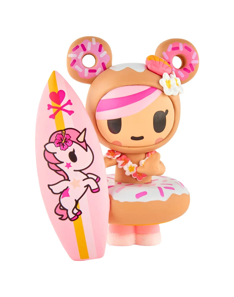 tokidoki Hawaiian Ohana Surfin’ Donutella figure with surfboard