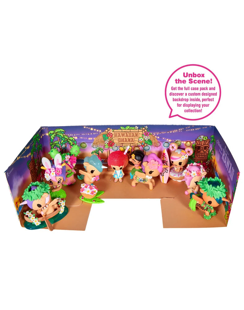 tokidoki Hawaiian Ohana collectible figures tropical display scene