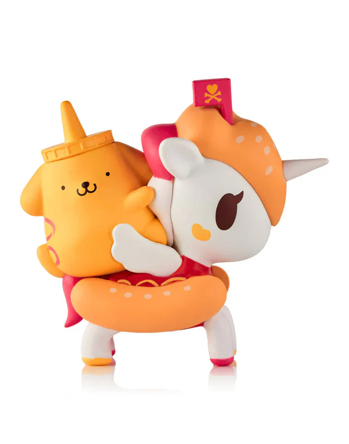 tokidoki pompompurin and unicorno fast food figure with mustard bottle