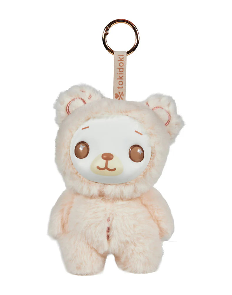 tokidoki Soft and Sweet Biscotti plush keychain beige bear vinyl face