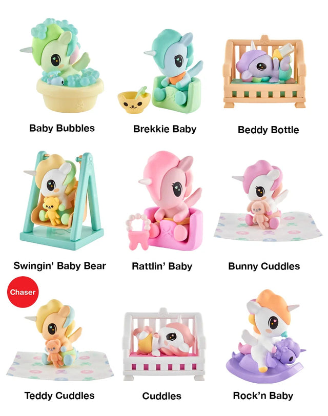tokidoki Baby Unicorno Blind Box complete collection with 9 collectible designs
