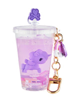 tokidoki Beverage Besties Rainbow Jelly Unicorno keychain with purple drink and rainbow charm