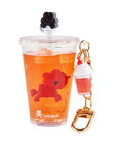tokidoki Beverage Besties Root Beer Chaser Unicorno keychain with orange drink and float charm