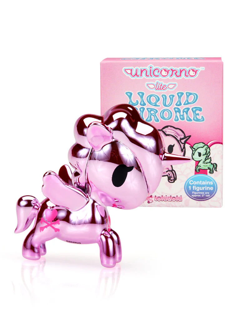 Unicorno Lite Liquid Chrome series blind box packaging by tokidoki