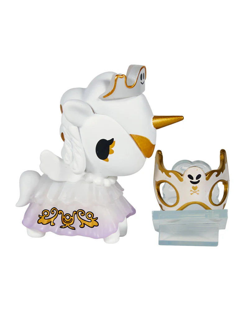 tokidoki Unicorno Nobel Ghost white and gold figure with ghost mask