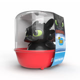 Toothless Mini TUBBZ figure inside red collectible tub packaging.