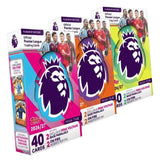 2026/27 Topps Flagship Premier League Mega Tin 1 featuring blue and pink design with Premier League lion logo