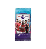 Topps Premier League 2026/27 Flagship Edition booster pack containing 10 official Premier League football trading cards, including 2 special cards.