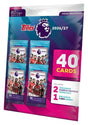 Topps Premier League 2026/27 Mega Multipack featuring 40 football trading cards, 4 booster packs, 2 exclusive Purple Voltage Parallels and 1 Vibes Insert.