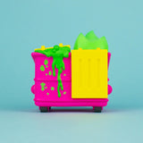Rear side view of Toxic Waste Chemical Pink Dumpster Fire figure