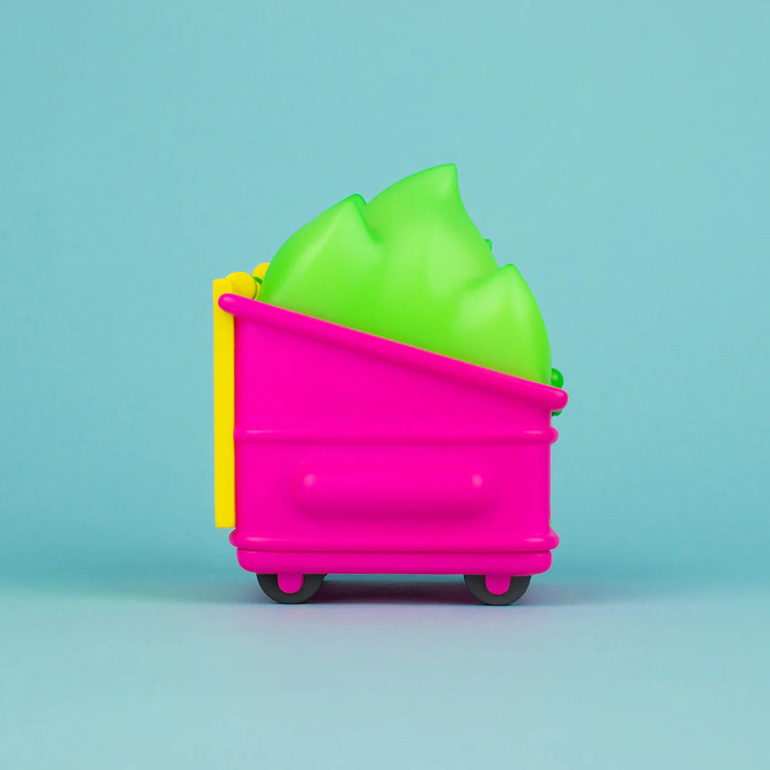 Opposite side view of Toxic Waste Dumpster Fire vinyl figure