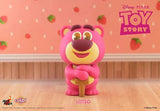Smiling Lotso Cosbi vinyl figure holding a sign from Toy Story