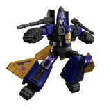 BLOKEES Dirge figure with dark wings and dual cannons