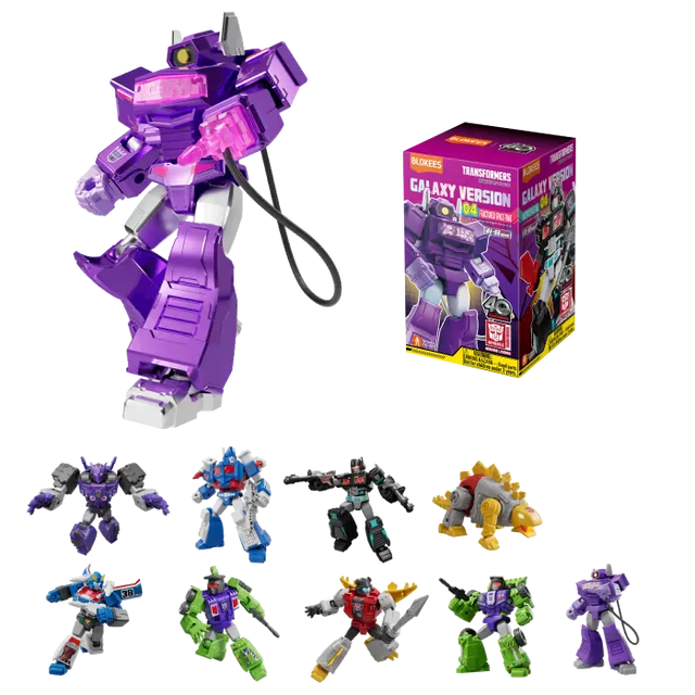 Complete lineup of Transformers Blokees Galaxy Version 04 blindbox series figures