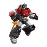 Transformers Blokees Shining Version 02 Ironhide model kit figure in red armor with weapon.