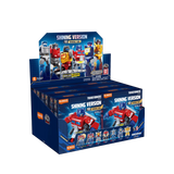 Transformers Blokees plastic model kit blindbox display case featuring Shining Version 1985 series.