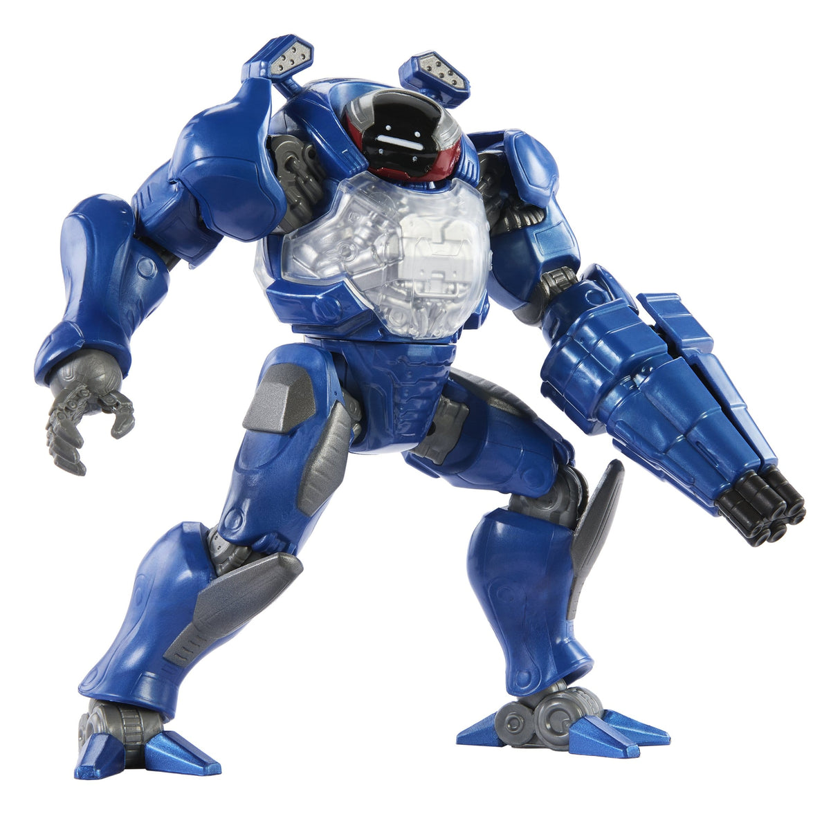Roboto action figure posed in battle stance showing movie-inspired armor and weapon system