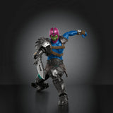Rear view of Trap Jaw Masters of the Universe Chronicles action figure showing detailed armor