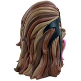 Side profile of Thrashbacca Original Brown designer art toy