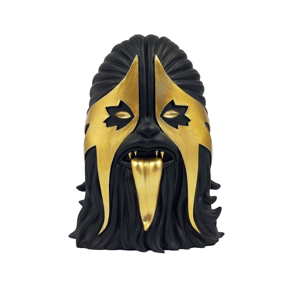 Thrashbacca black and gold resin figure front view designer art toy by IBREAKTOYS