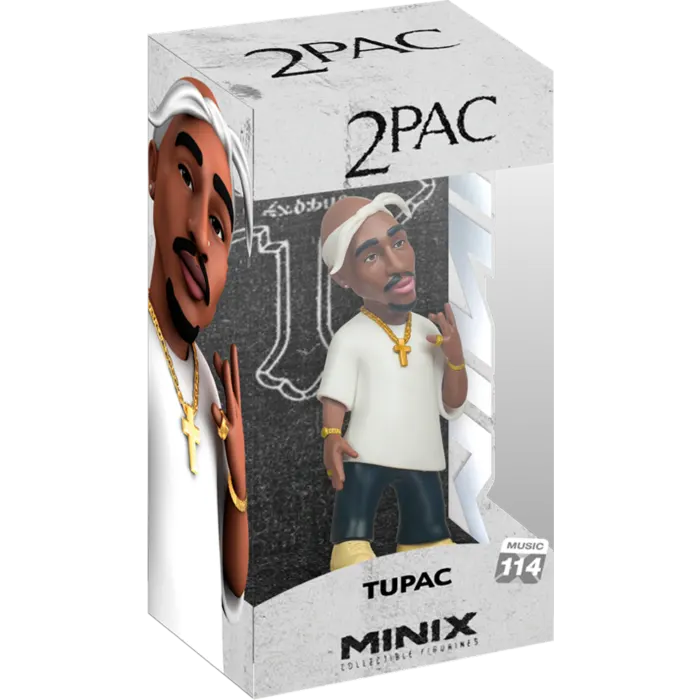 Tupac Shakur Minix collectible figure packaging with 2Pac artwork