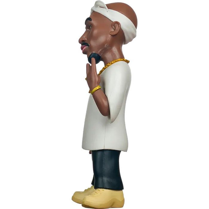 Tupac Shakur Minix figure front pose showing West Coast hand sign