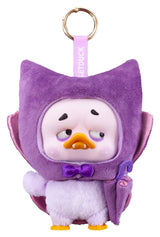 Upset Duck purple bat costume plush keychain from Colorful Player blind box series