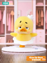 Glam Up Duck figure standing with tutu from Upset Duck Stop the Spiral Duck blind box series.
