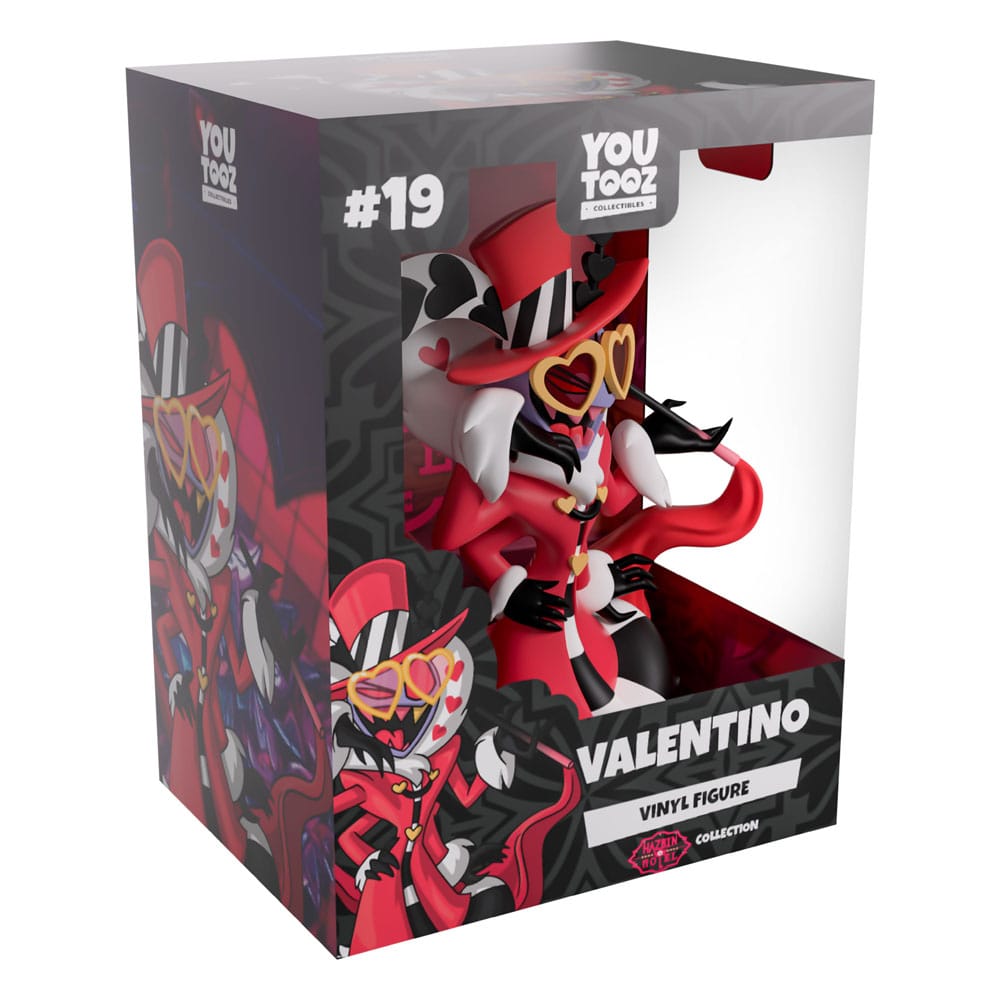 Valentino Youtooz Hazbin Hotel vinyl figure in retail box packaging
