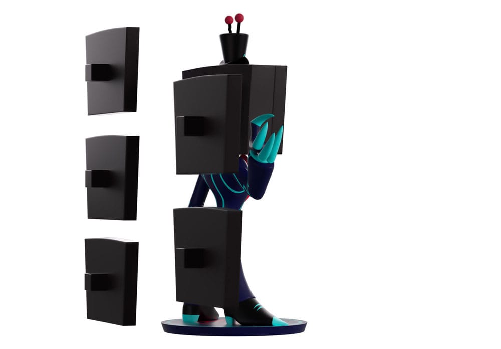 Vox Youtooz figure showing multiple interchangeable faceplates