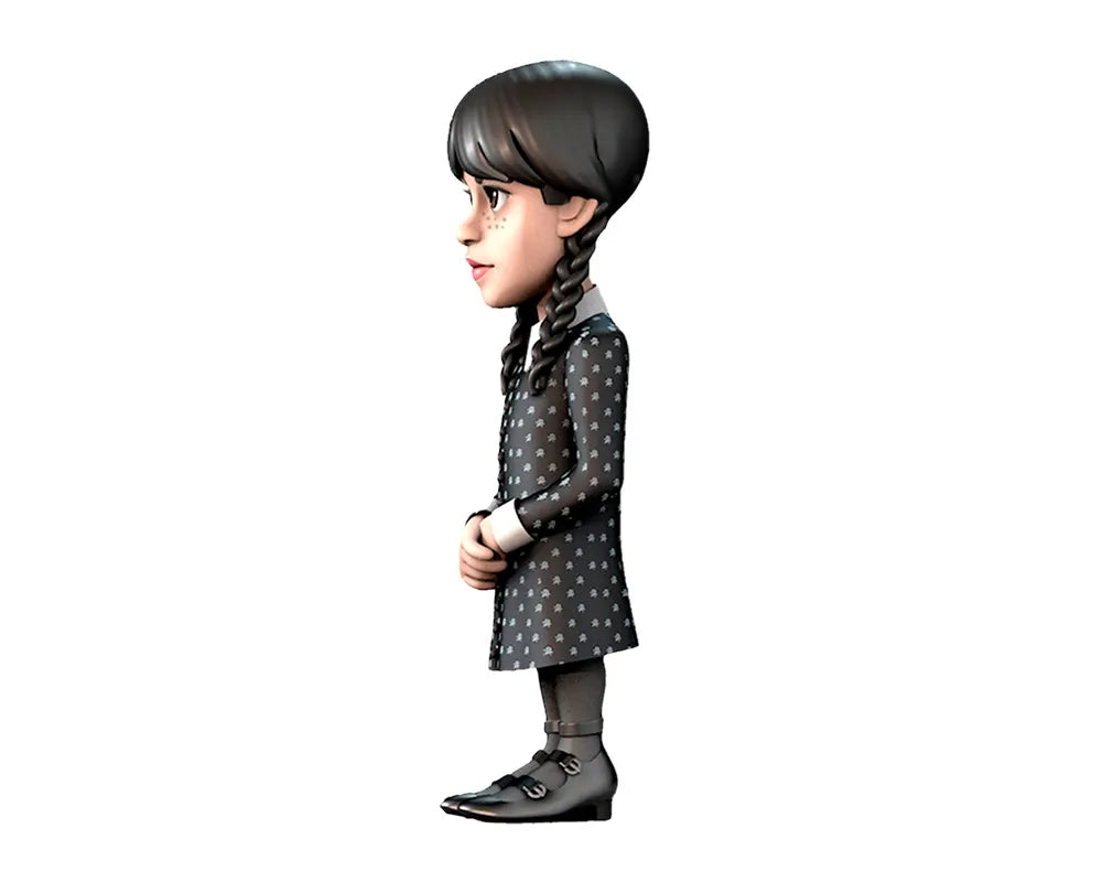 Side profile of Wednesday Addams vinyl figure