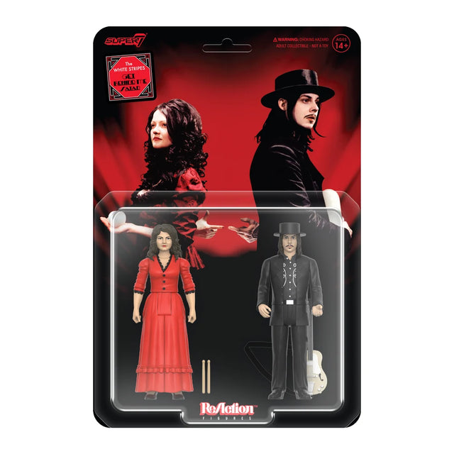The White Stripes Get Behind Me Satan ReAction Figures 2-Pack in packaging