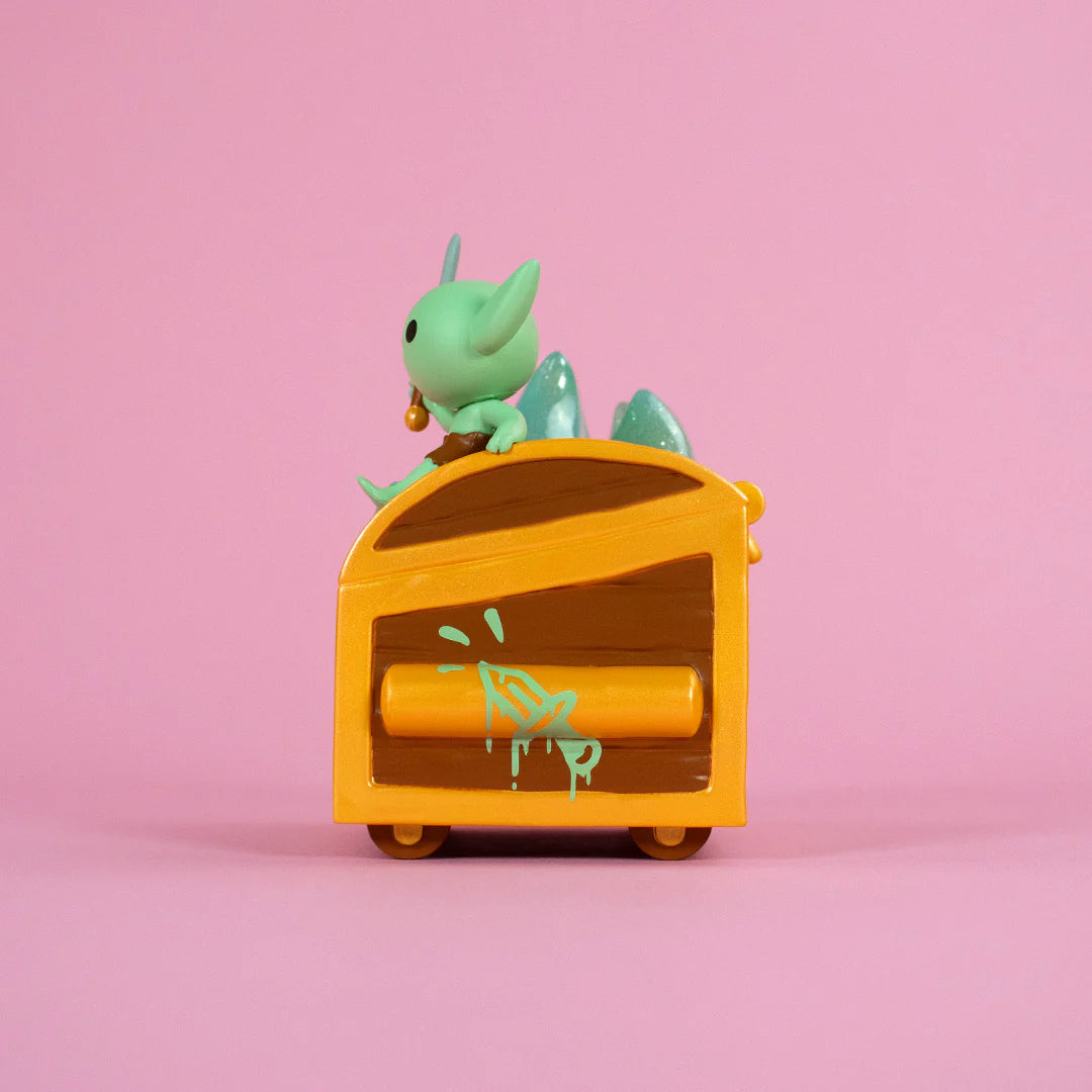wizard of barge dumpster fire vinyl figure side view