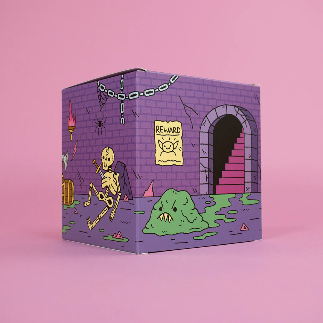 wizard of barge dumpster fire vinyl figure box