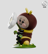 Rare Wooly Bear fuzzy caterpillar holding a white flower 1 in 36 secret figure